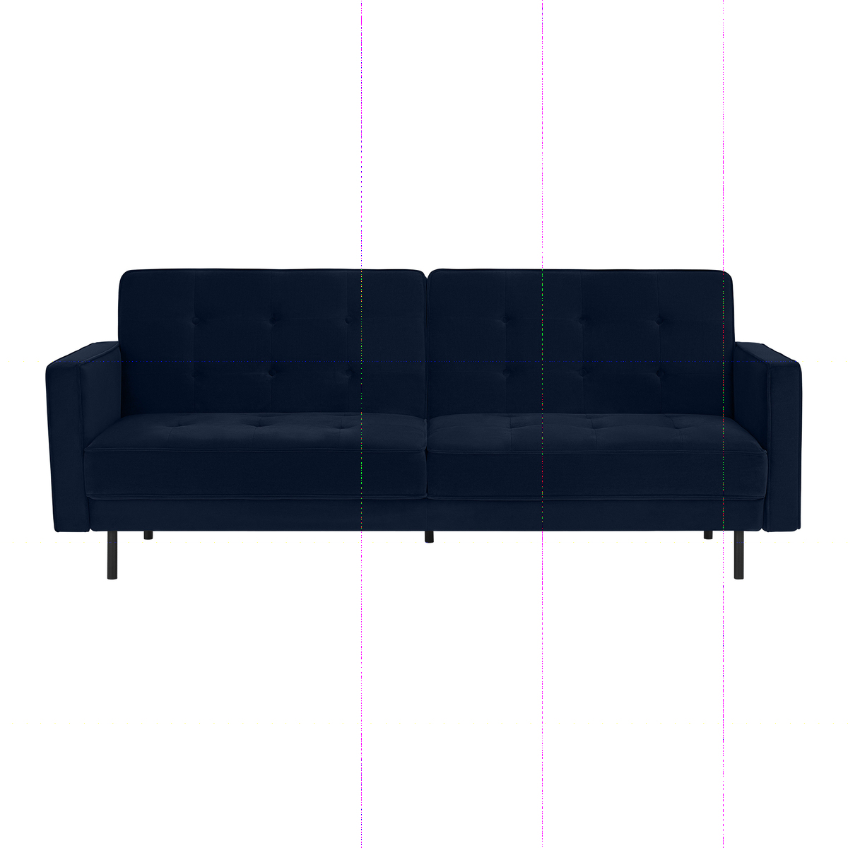 Rosslyn Click Clack Sofa Bed, Ink Blue Velvet – image 1