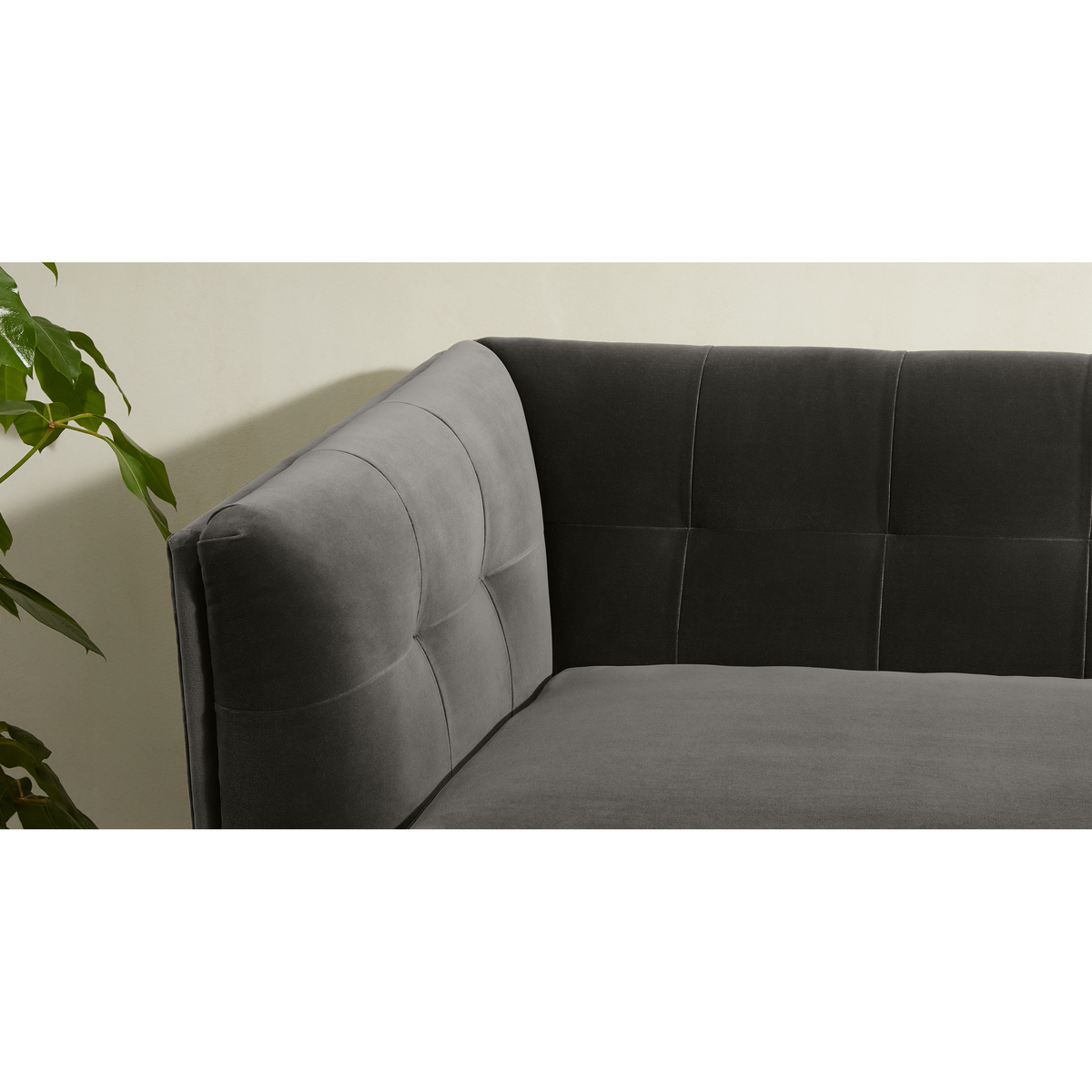 Farley Large 2 Seater Sofa, Concrete Cotton Velvet – image 4