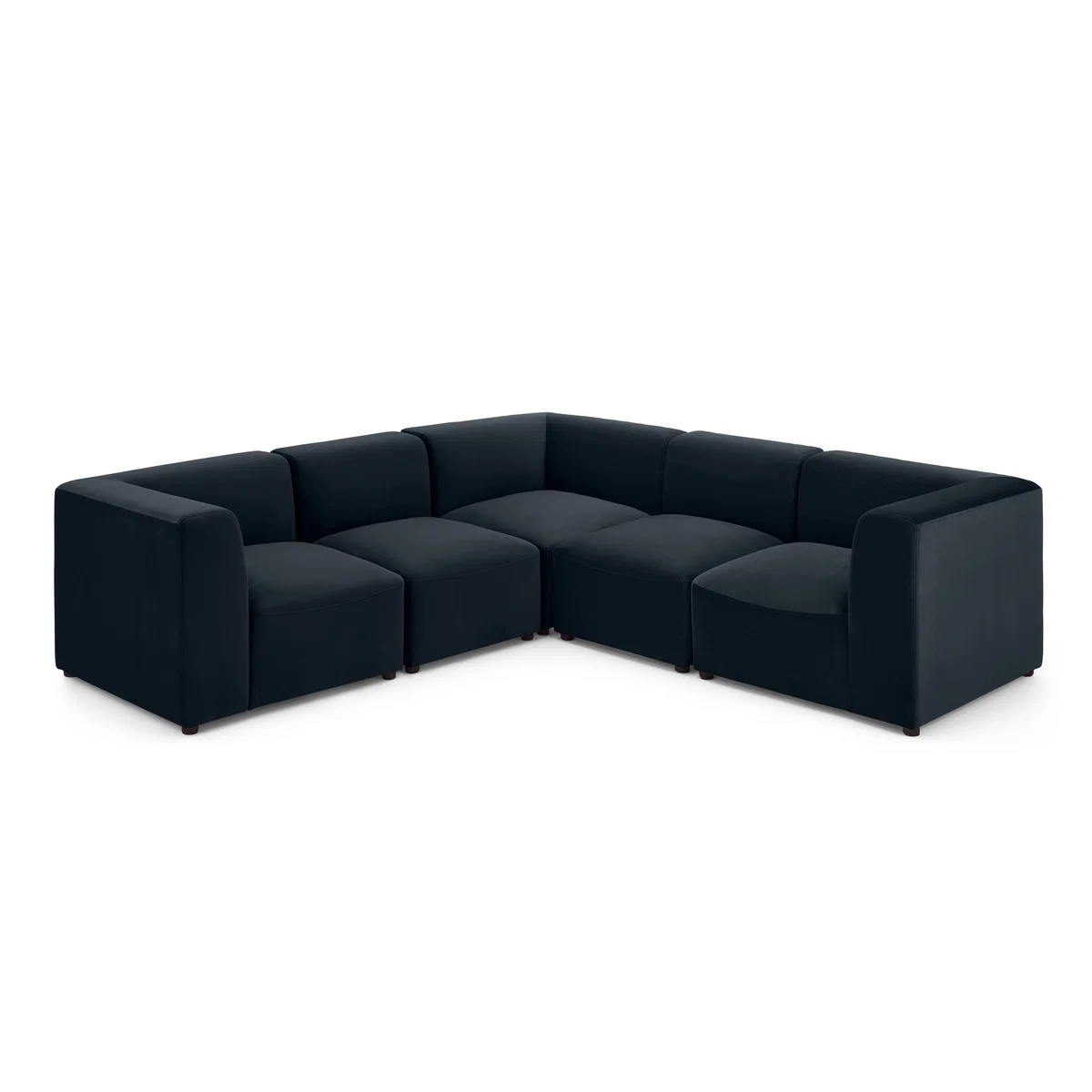 Juno 5 Seater Sofa Corner Group, Twilight Blue Velvet – image 2