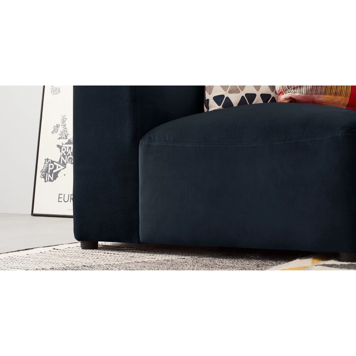 Juno 5 Seater Sofa Corner Group, Twilight Blue Velvet – image 6