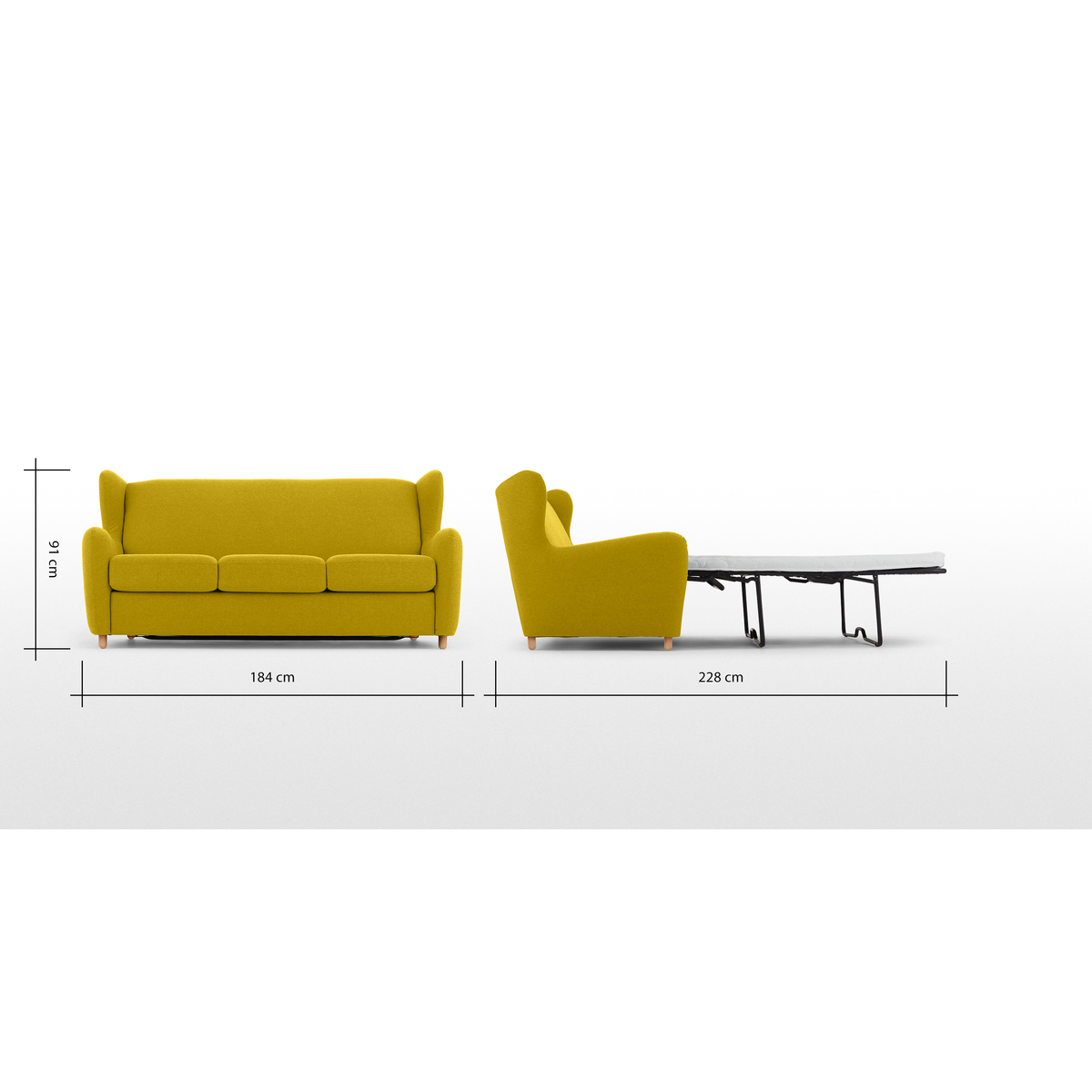Rubens Sofabed, Light Moss Green – image 6