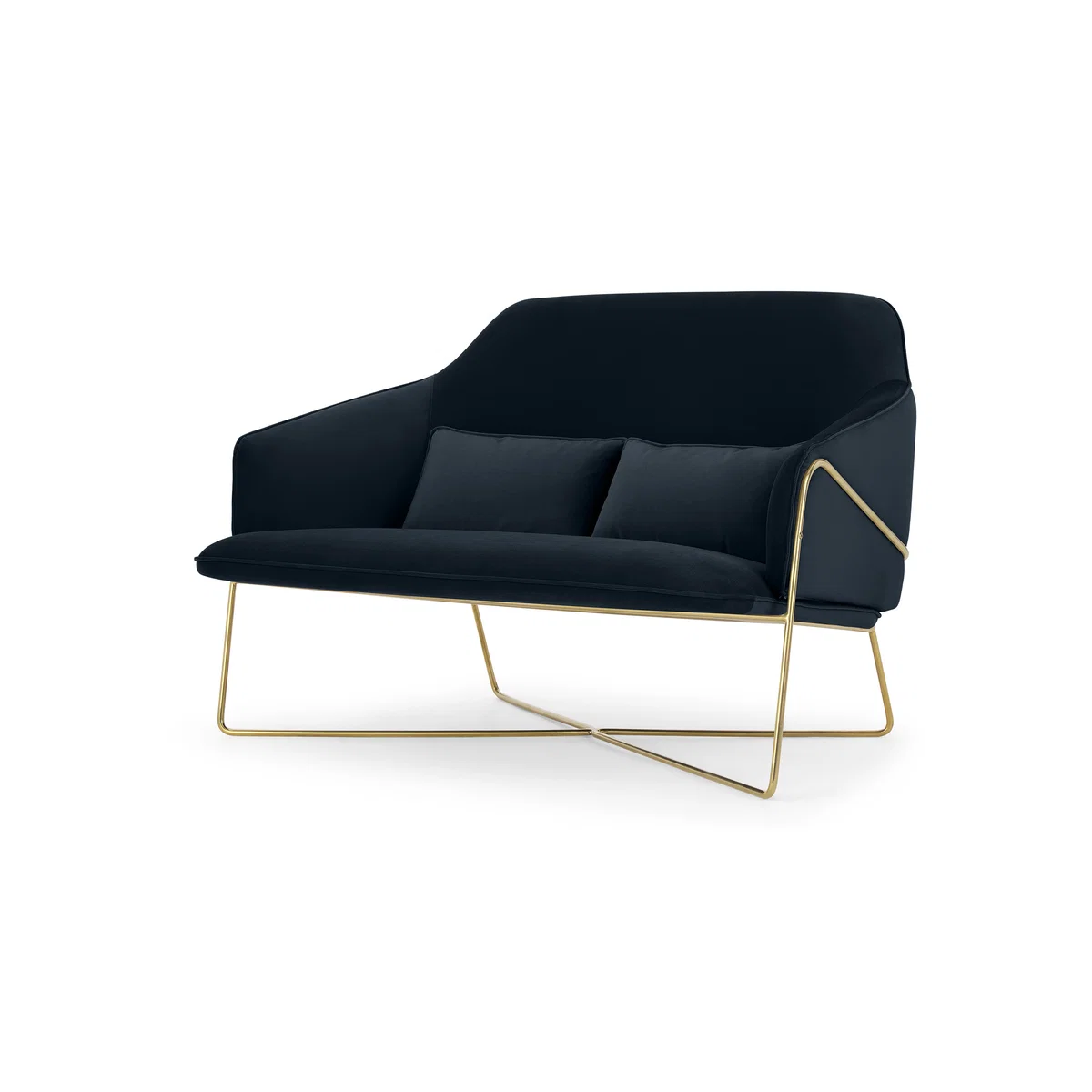 Stanley 2 Seater Sofa, Twilight Blue Velvet – image 2
