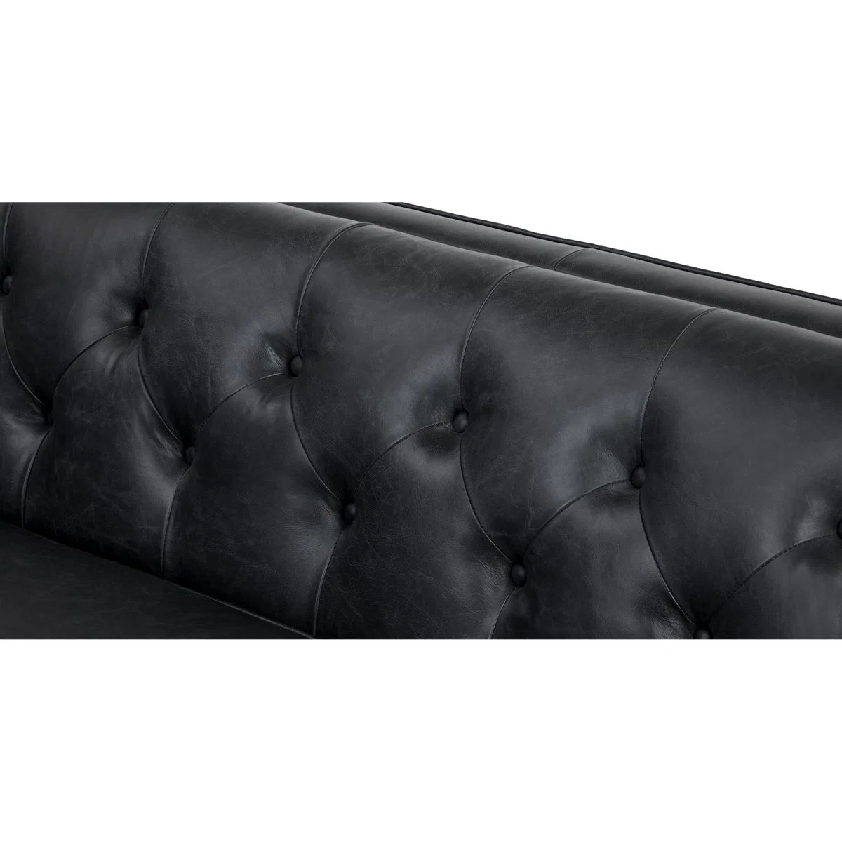 Rogers 3 Seater Sofa, Oxford Black Premium Leather – image 3