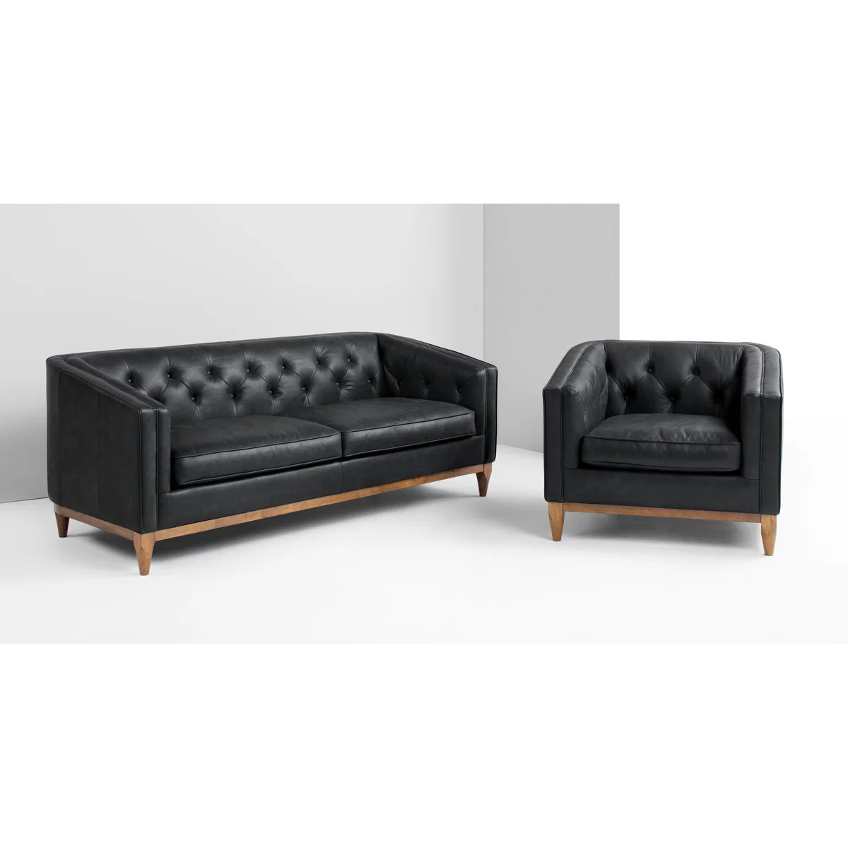Rogers 3 Seater Sofa, Oxford Black Premium Leather – image 6