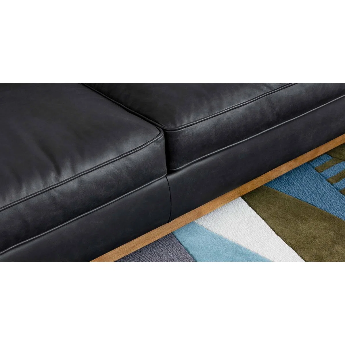 Rogers 3 Seater Sofa, Oxford Black Premium Leather – image 7