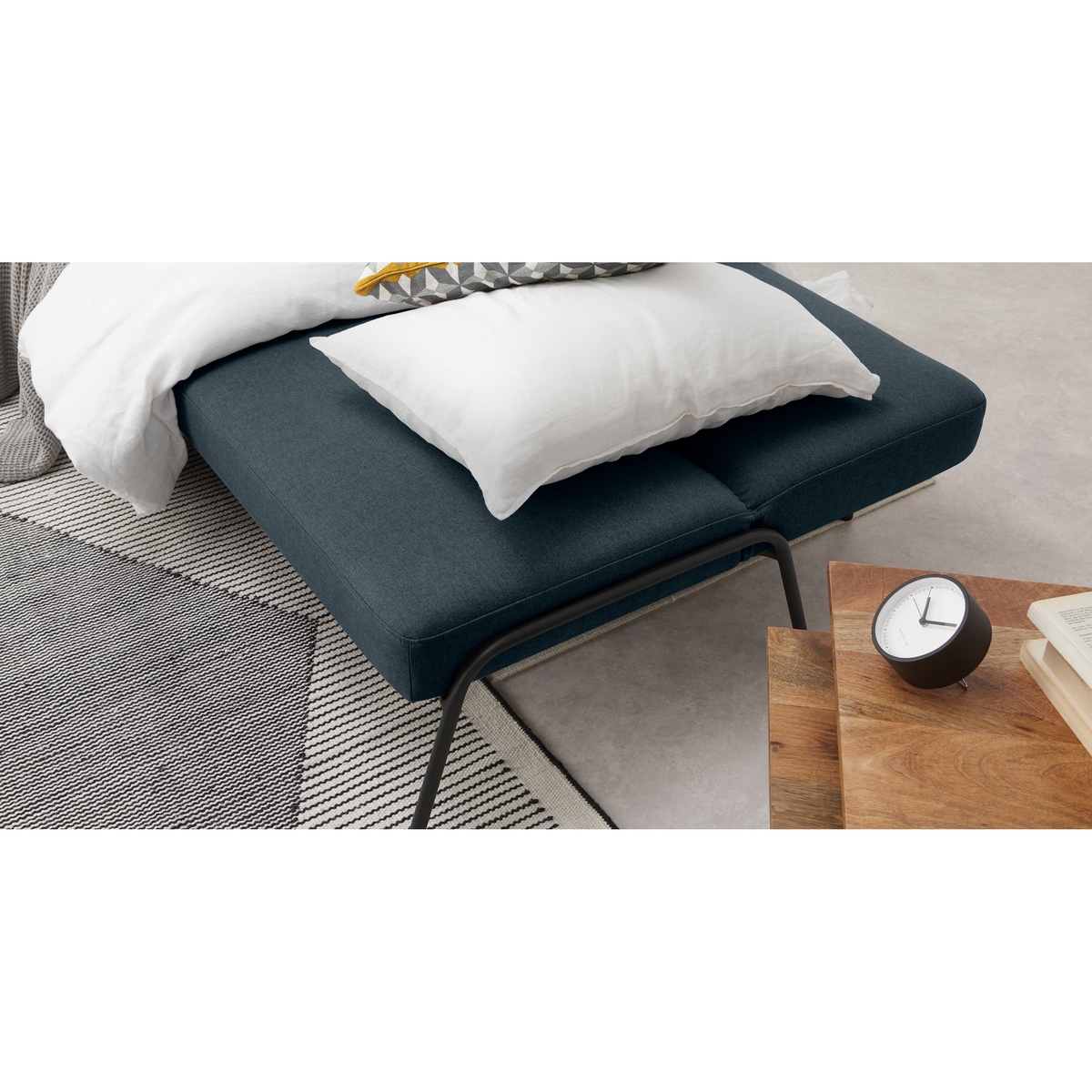 Knox Click Clack Sofa Bed, Aegean Blue – image 6