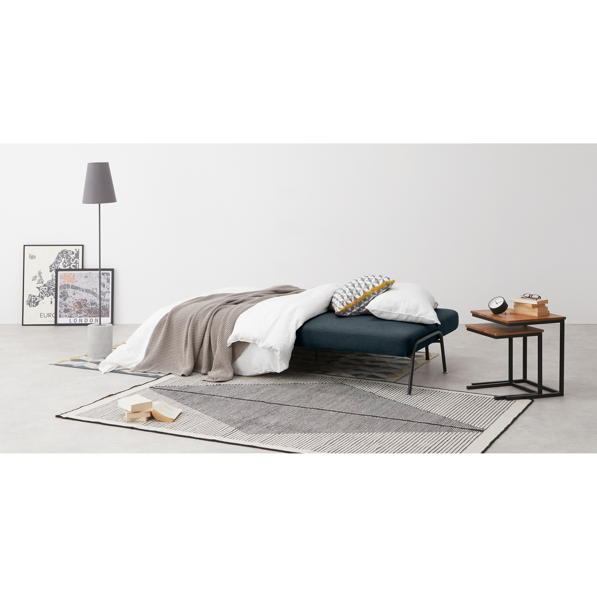 Knox Click Clack Sofa Bed, Aegean Blue – image 7