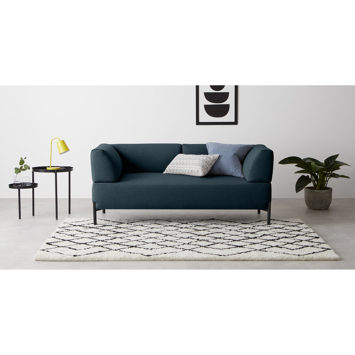 Made Essentials Kiva 2 Seater Sofa, Aegean Blue – image 3