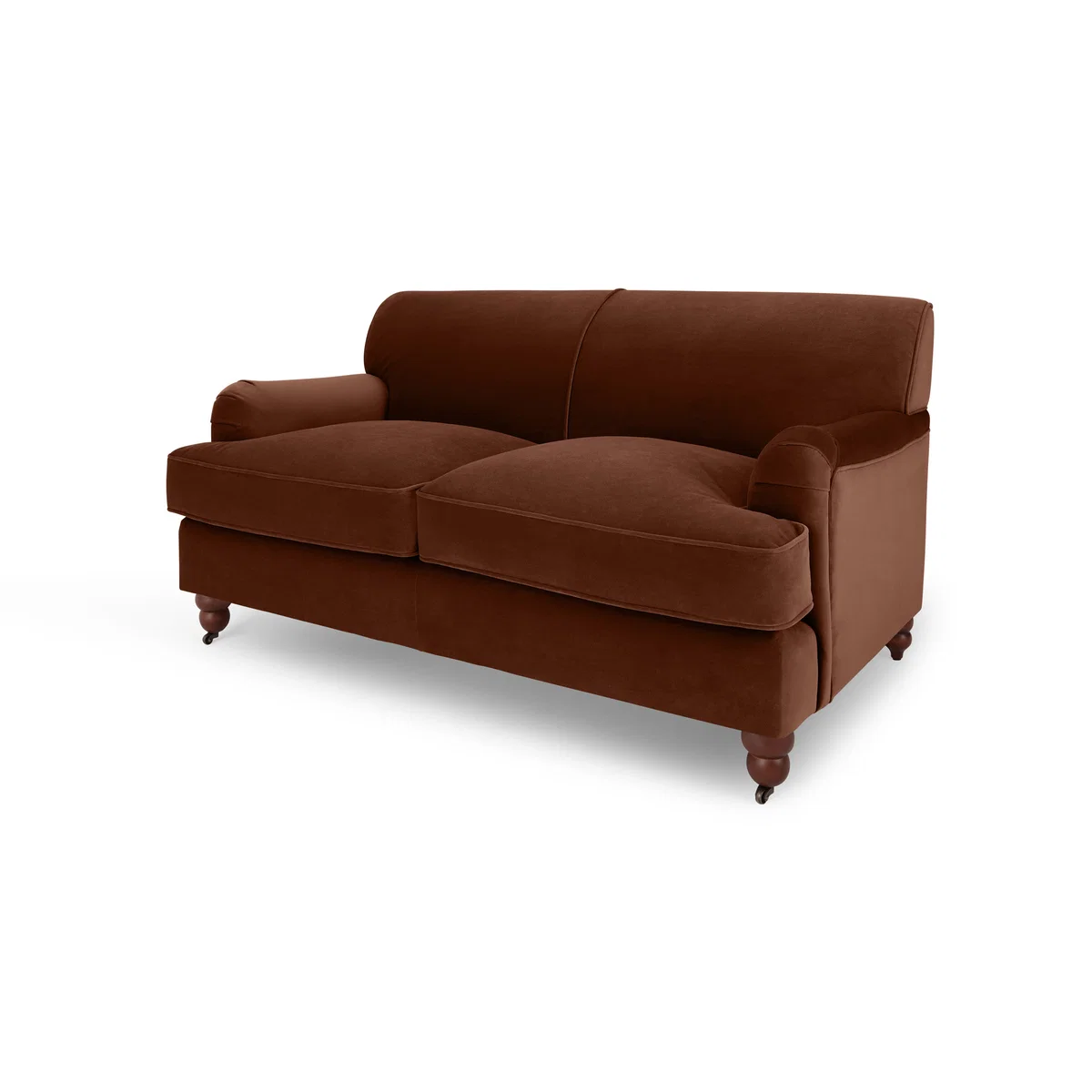 Orson 2 Seat Sofa, Warm Caramel Velvet – image 2