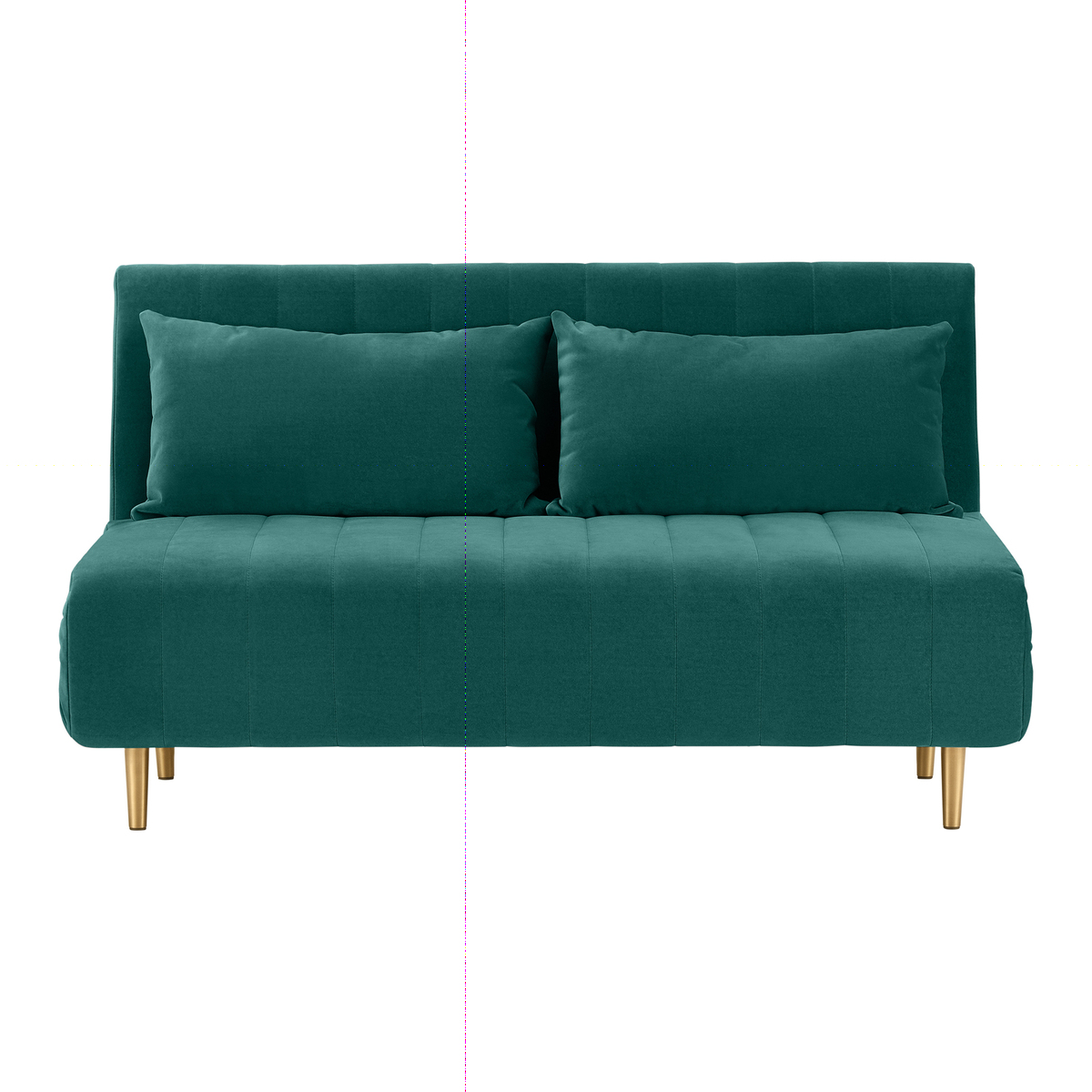 Bessie Large Double Sofa Bed, Seafoam Blue Velvet – image 1