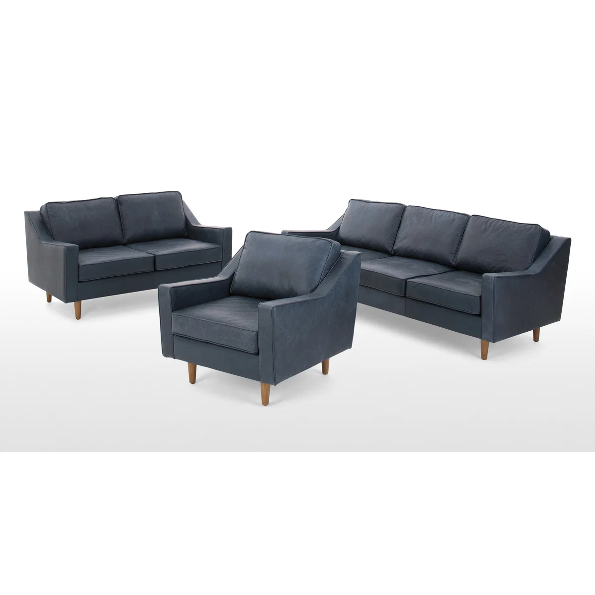 Dallas 2 Seater Sofa, Charm Midnight Premium Leather – image 7