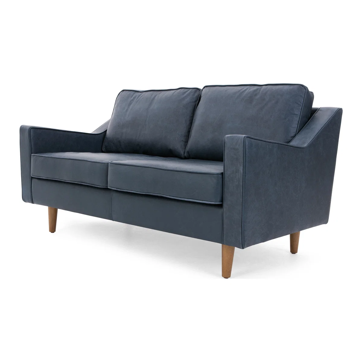 Dallas 2 Seater Sofa, Charm Midnight Premium Leather – image 1