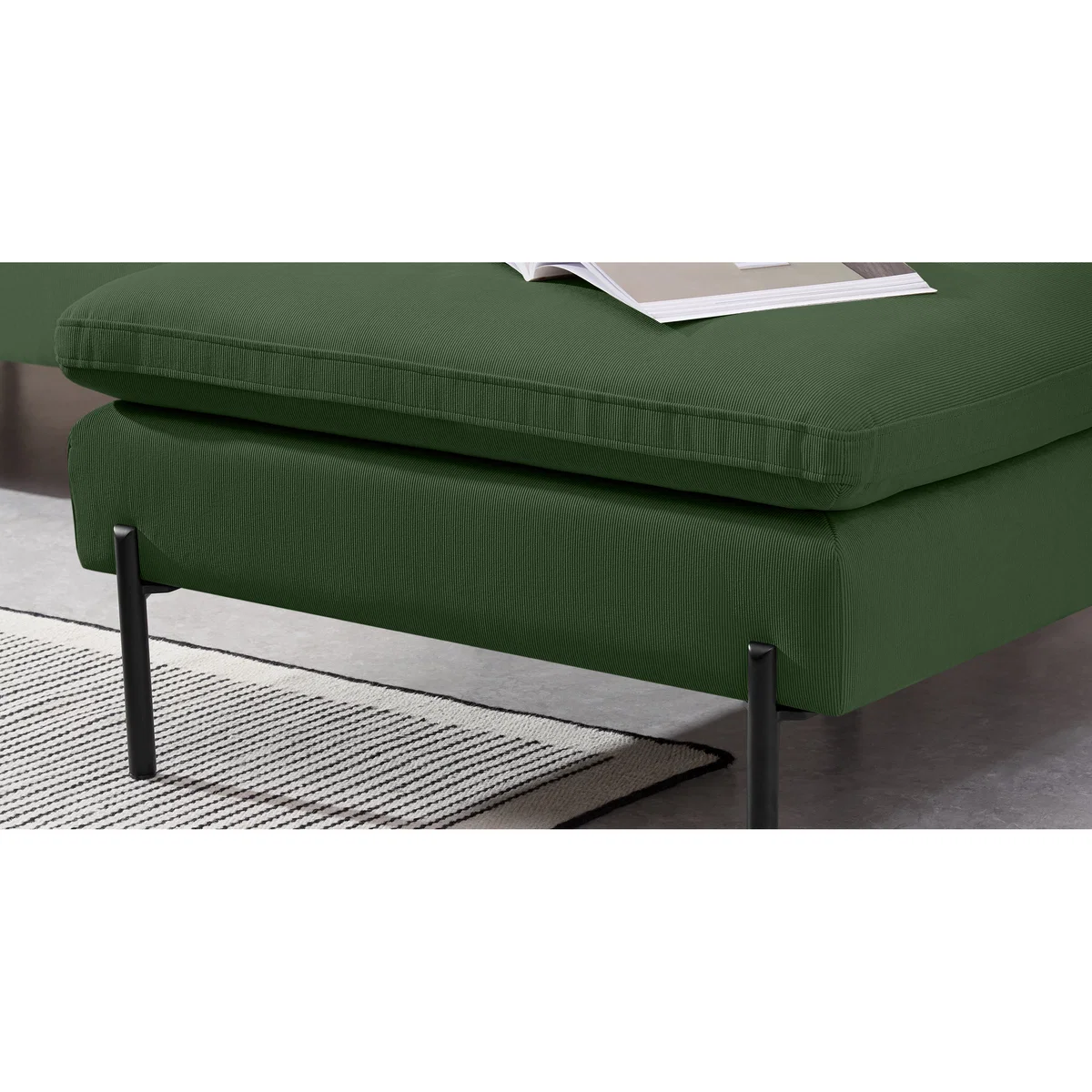 Zarina Right Hand Facing Chaise End Sofa, Meadow Corduroy Velvet – image 4