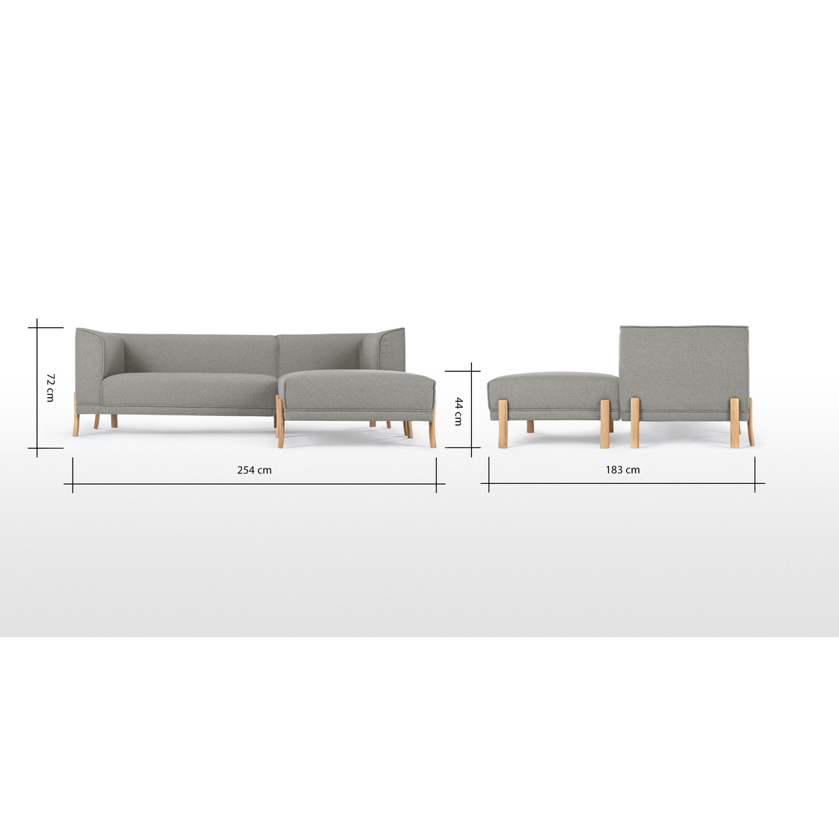Magnus Right Hand Facing Corner Sofa Group, Mountain Grey – image 6