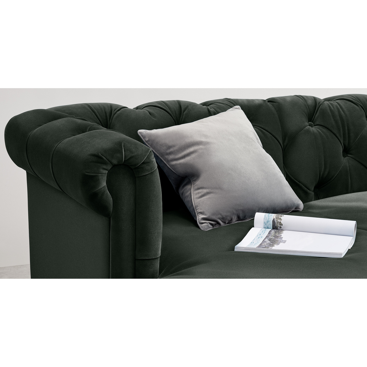 Barstow Left Hand Facing Chaise End Corner Sofa, Dark Anthracite Velvet – image 6