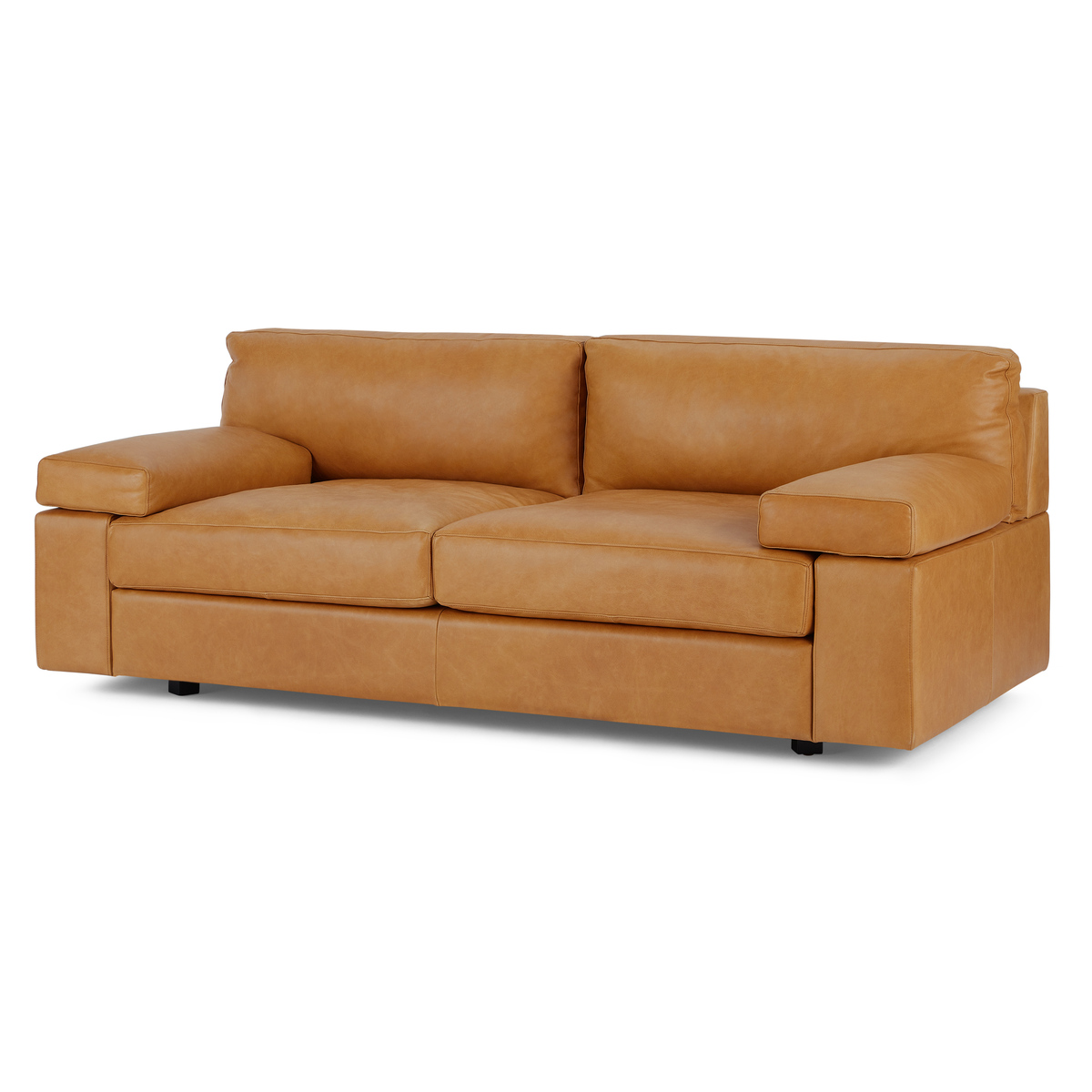 Gioffre Large 2 Seater Sofa, Courier Tan Premium Leather – image 2