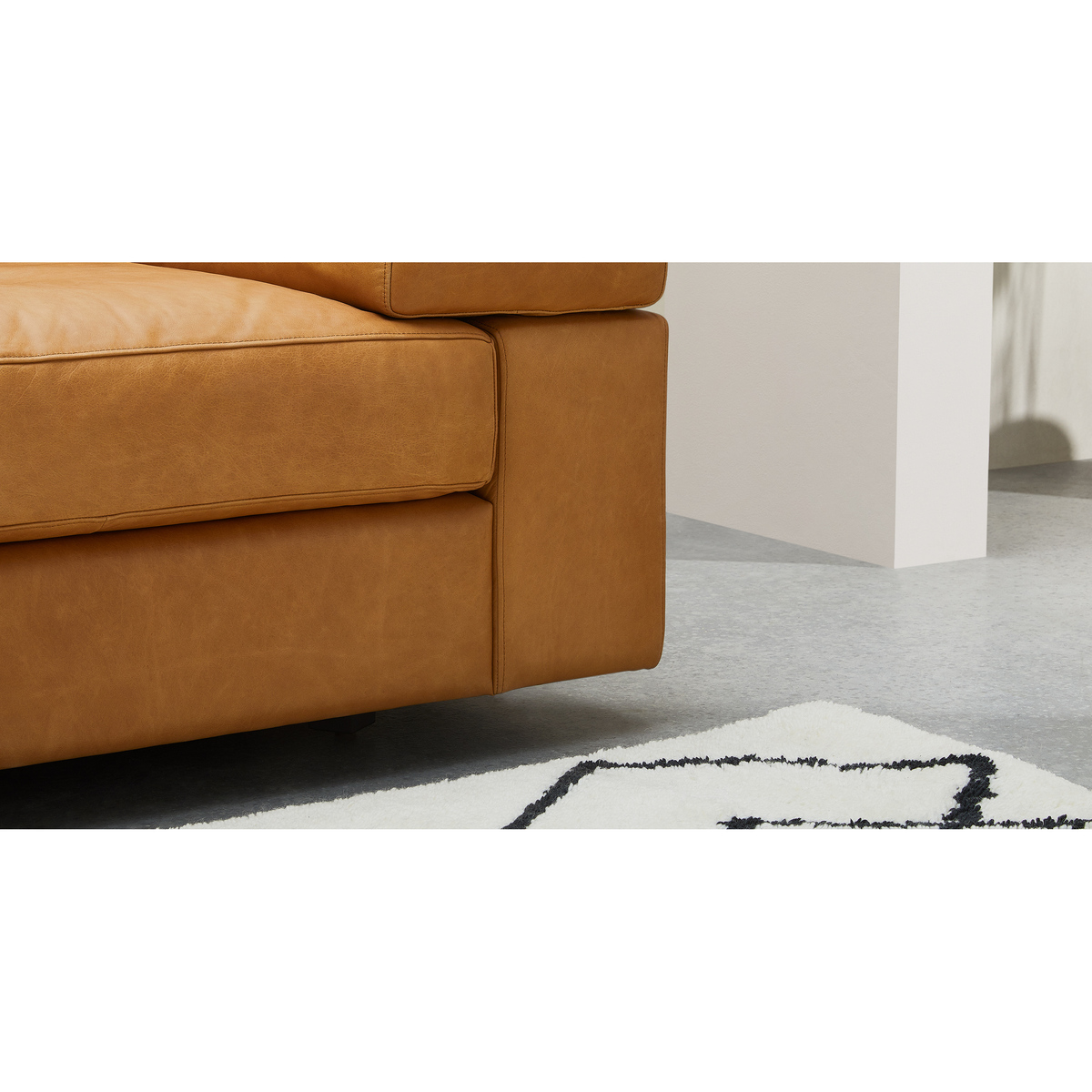 Gioffre Large 2 Seater Sofa, Courier Tan Premium Leather – image 4
