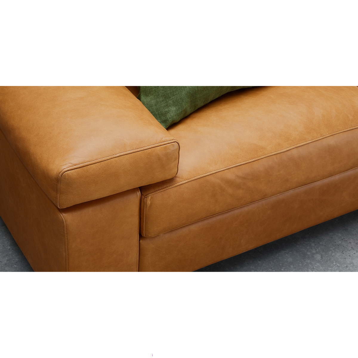 Gioffre Large 2 Seater Sofa, Courier Tan Premium Leather – image 6