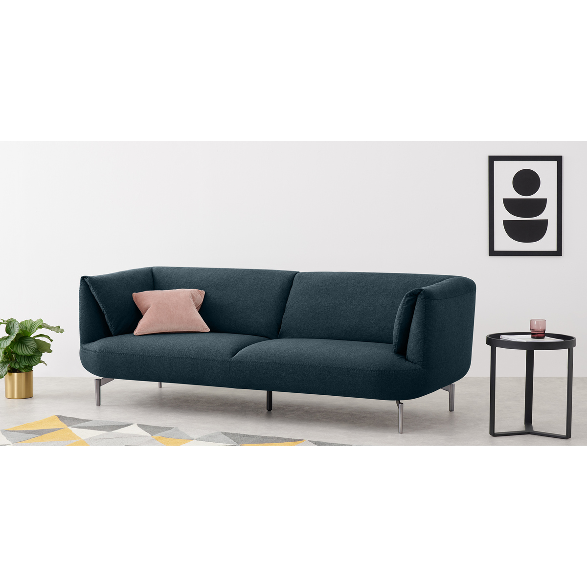 Inka 3 Seater Sofa, Aegean Blue – image 3