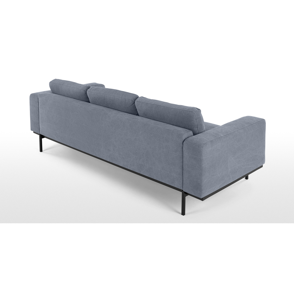 Jarrod 3 Seater Sofa, Washed Blue Cotton – image 5