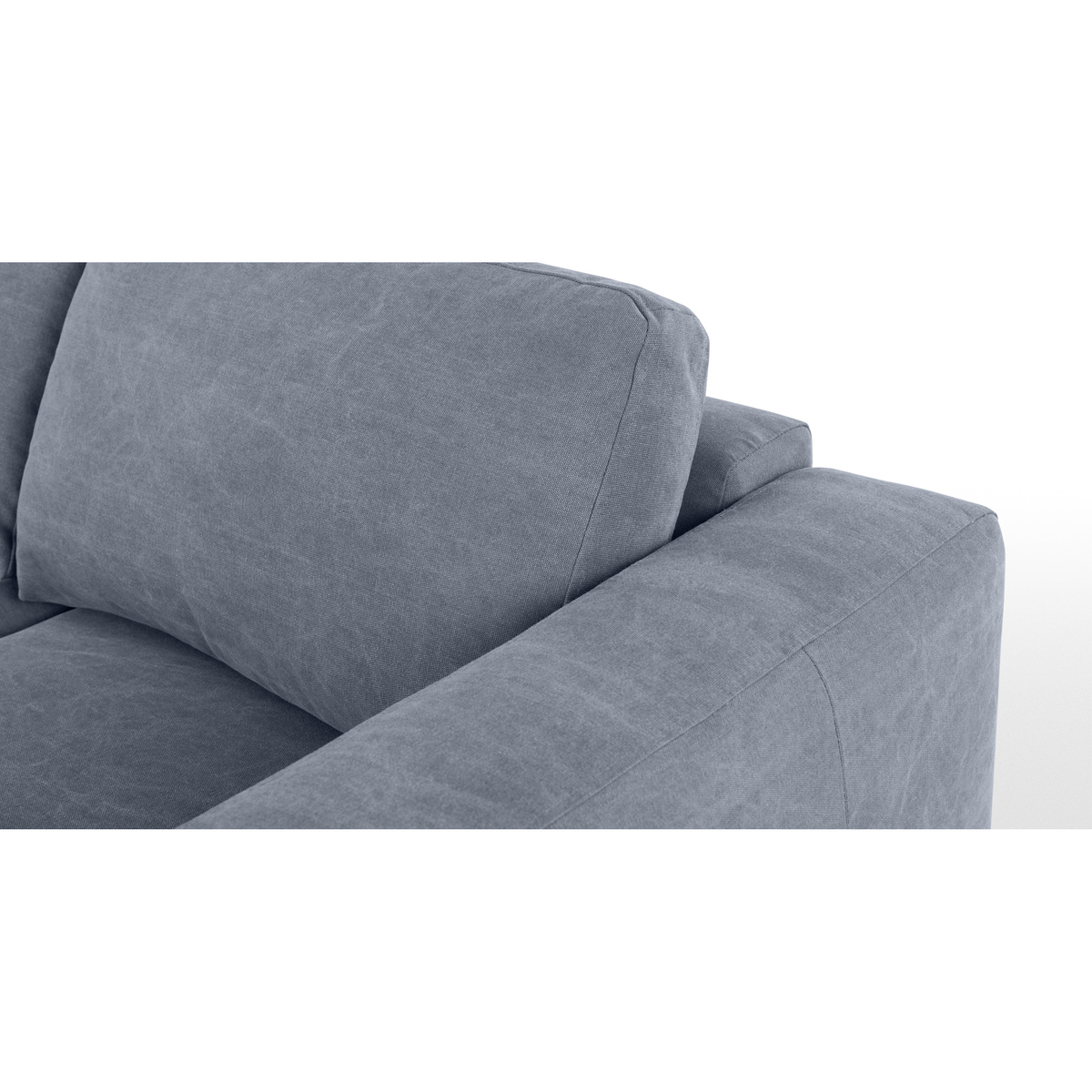 Jarrod 3 Seater Sofa, Washed Blue Cotton – image 6