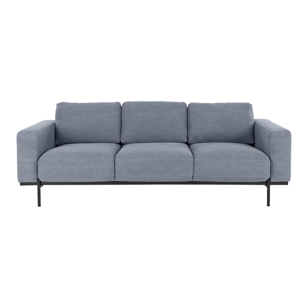 Jarrod 3 Seater Sofa, Washed Blue Cotton – image 1