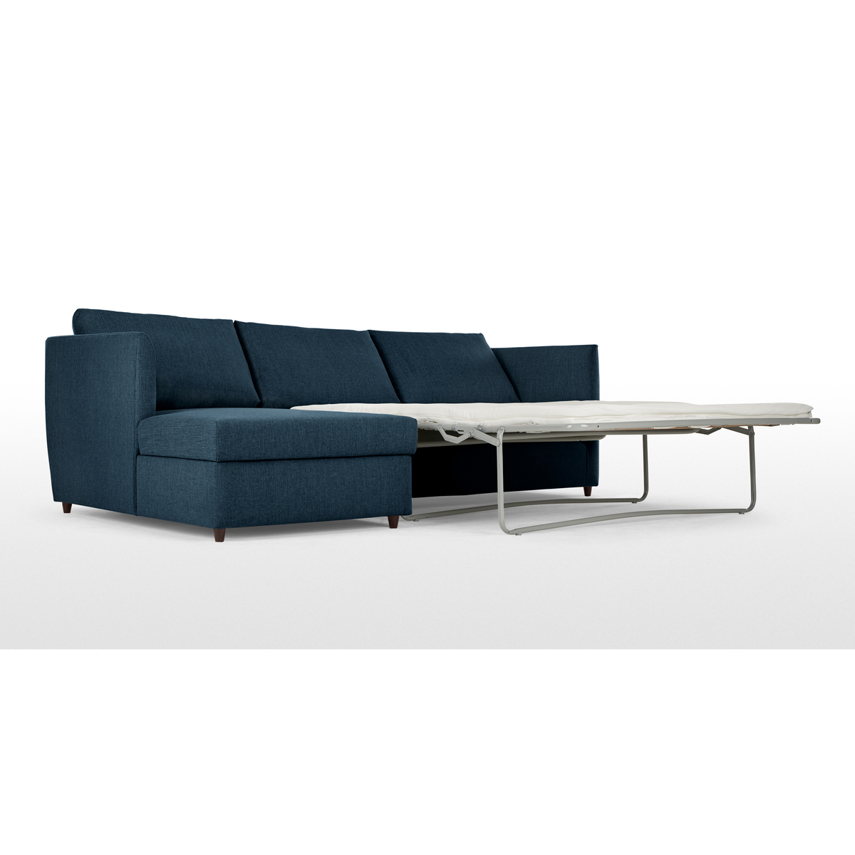 Milner Left Hand Facing Corner Storage Sofa Bed with Foam Mattress, Arctic Blue – image 6