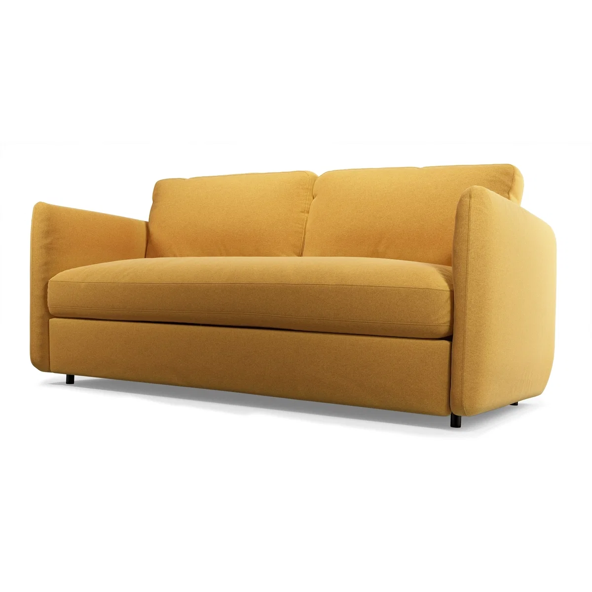 Custom MADE Fletcher 3 Seater Sofabed with Memory Foam Mattress, Yolk Yellow – image 2