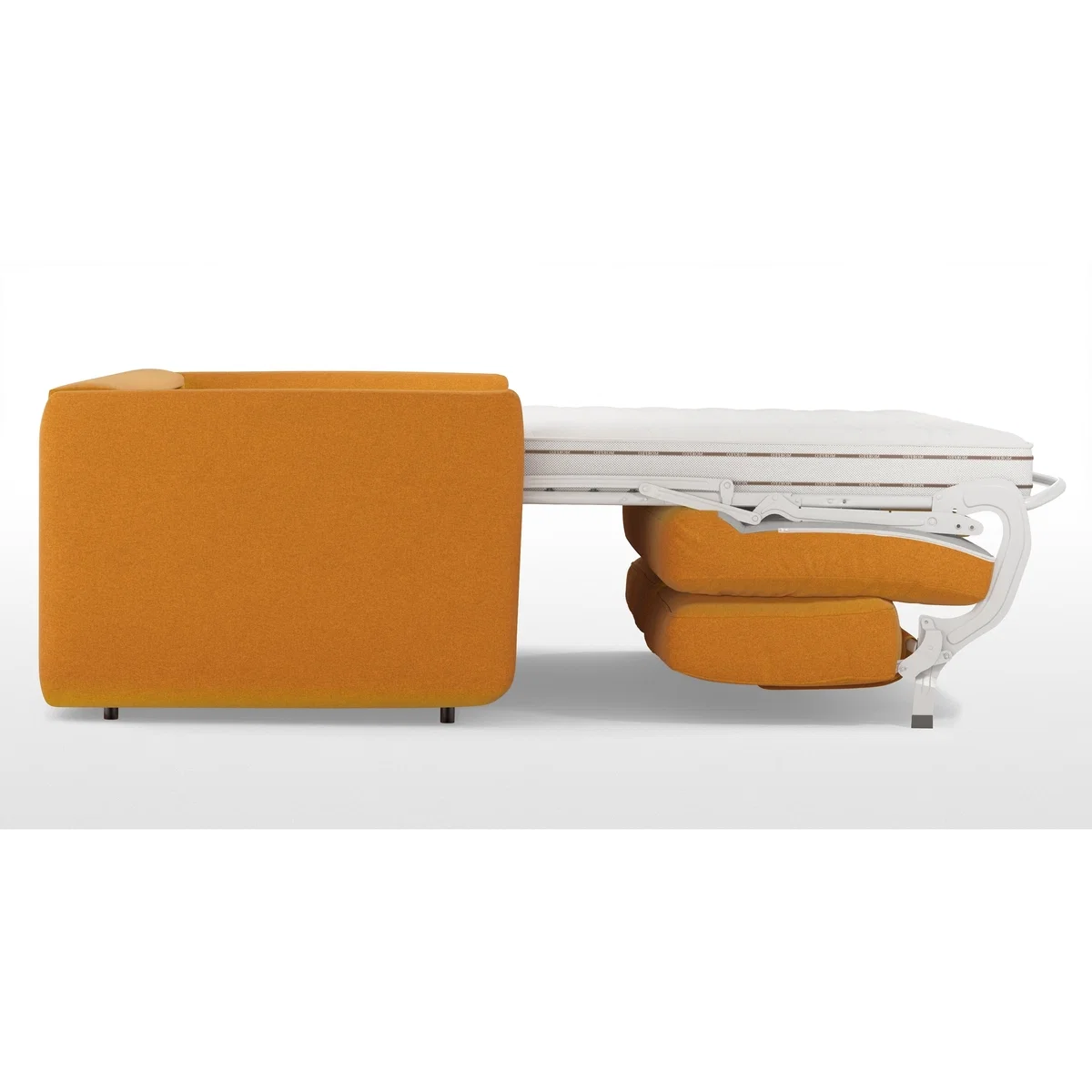 Custom MADE Fletcher 3 Seater Sofabed with Memory Foam Mattress, Yolk Yellow – image 4