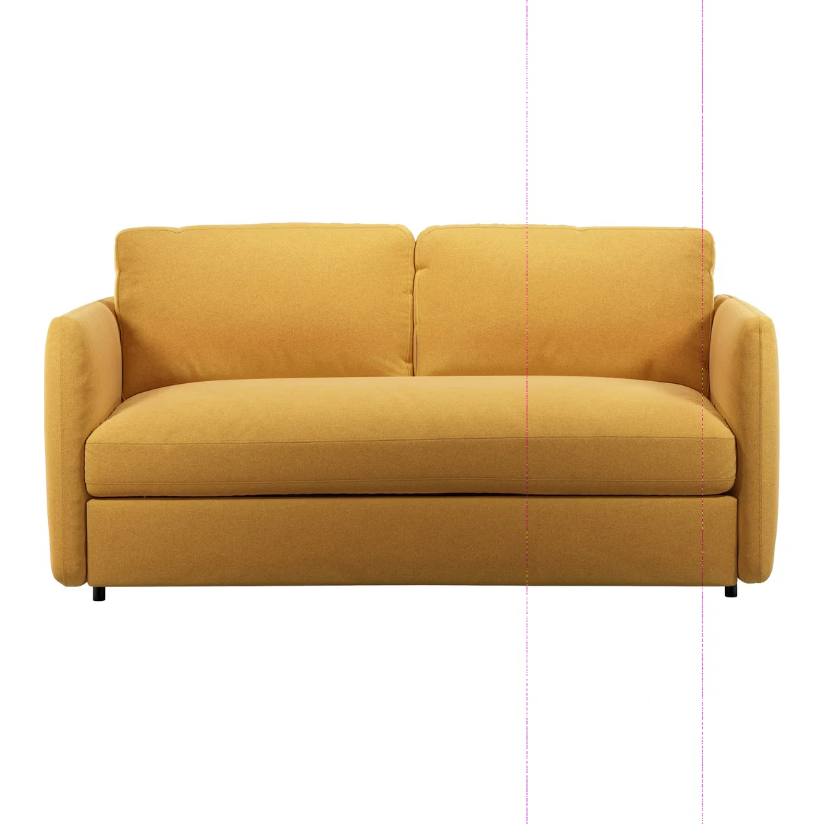 Custom MADE Fletcher 3 Seater Sofabed with Memory Foam Mattress, Yolk Yellow – image 1
