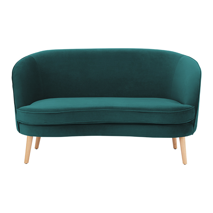 Gertie 2 Seater Sofa, Seafoam Blue Velvet – image 2