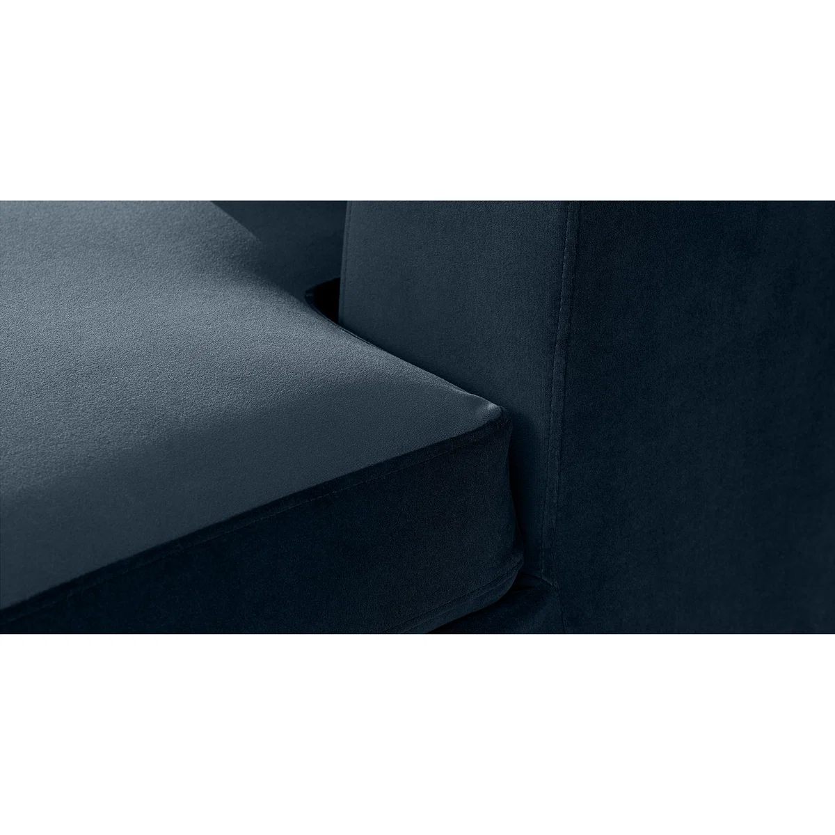 Mogen Right Hand Facing Chaise End Sofa Bed with Storage, Sapphire Blue Velvet – image 4