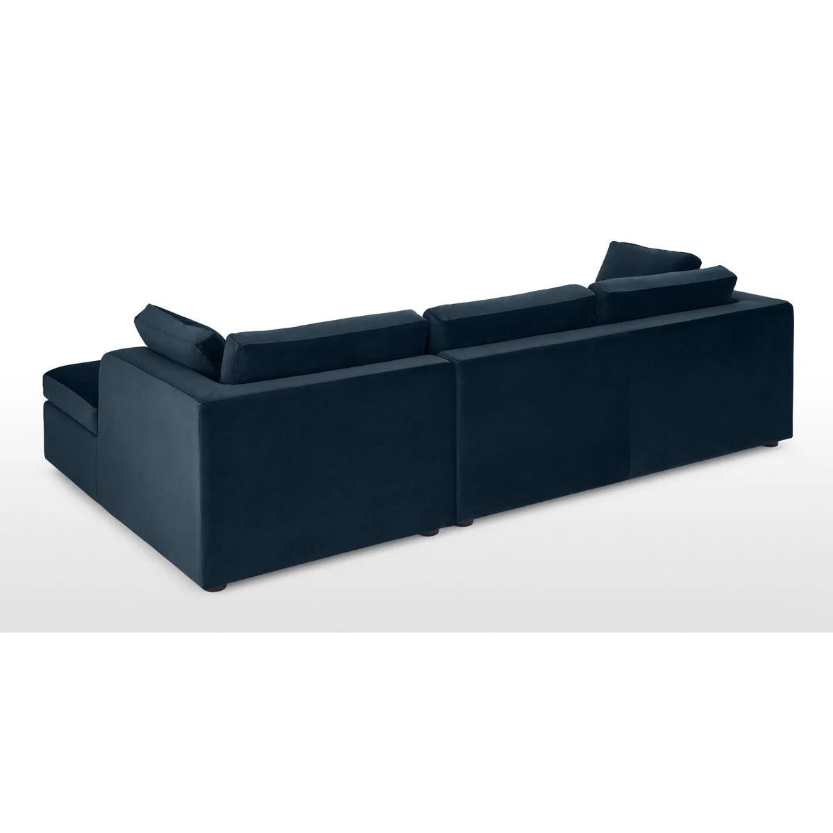 Mogen Right Hand Facing Chaise End Sofa Bed with Storage, Sapphire Blue Velvet – image 5