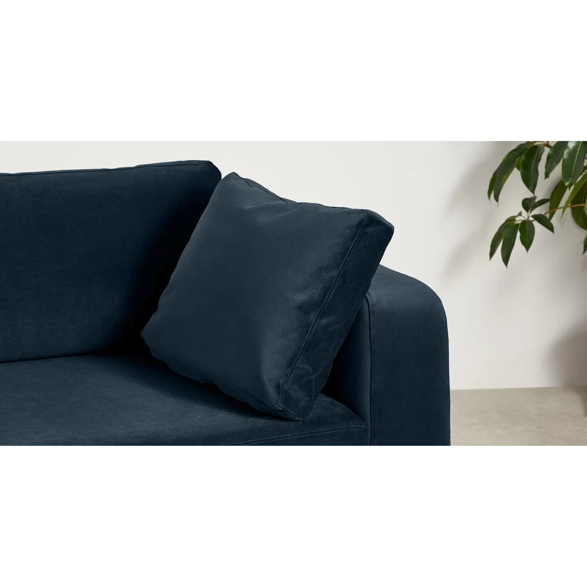 Mogen Right Hand Facing Chaise End Sofa Bed with Storage, Sapphire Blue Velvet – image 6