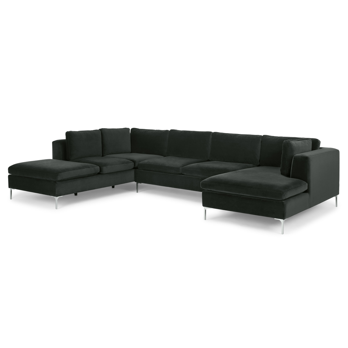 Monterosso Left Hand Facing Corner Sofa, Dark Anthracite Velvet – image 2