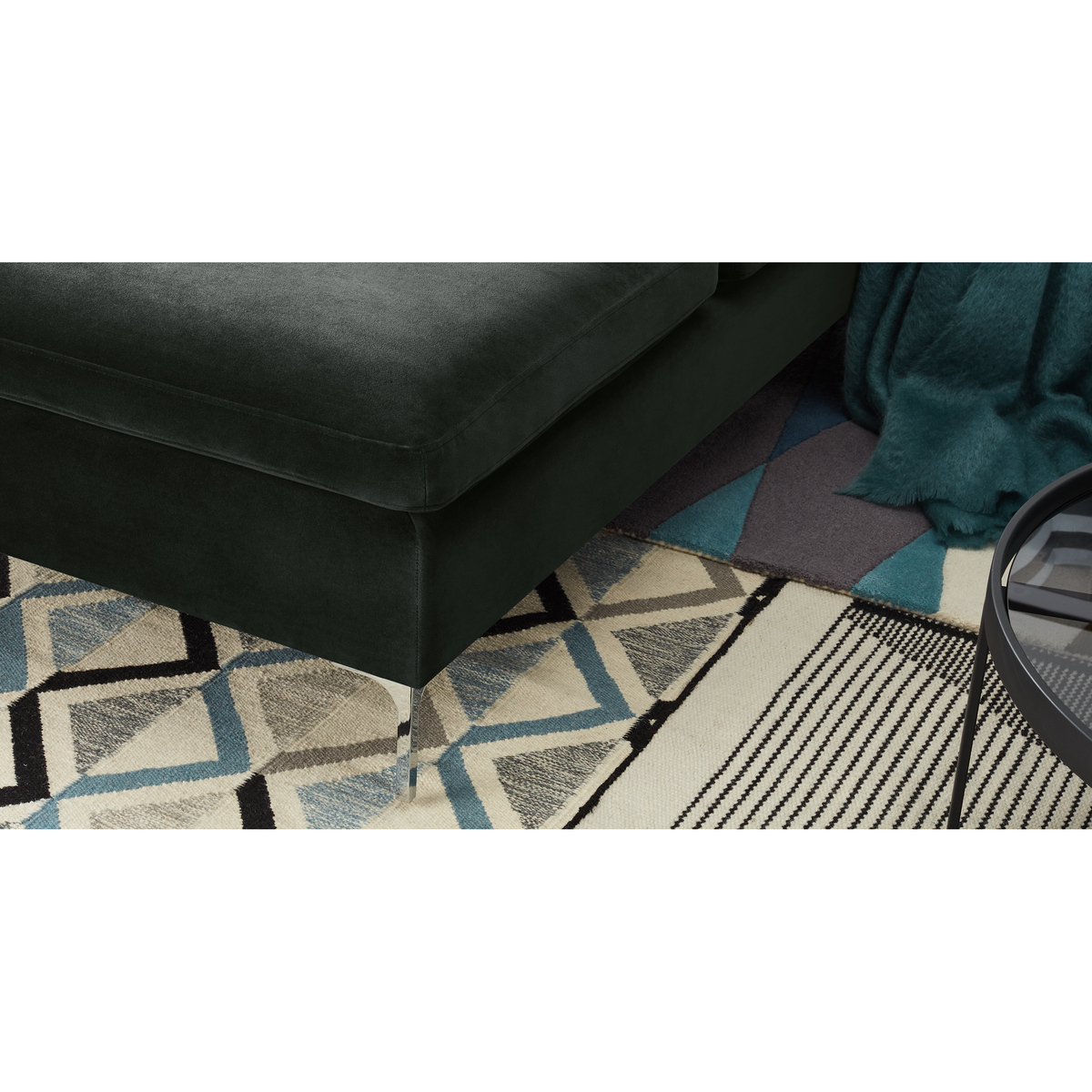 Monterosso Left Hand Facing Corner Sofa, Dark Anthracite Velvet – image 4
