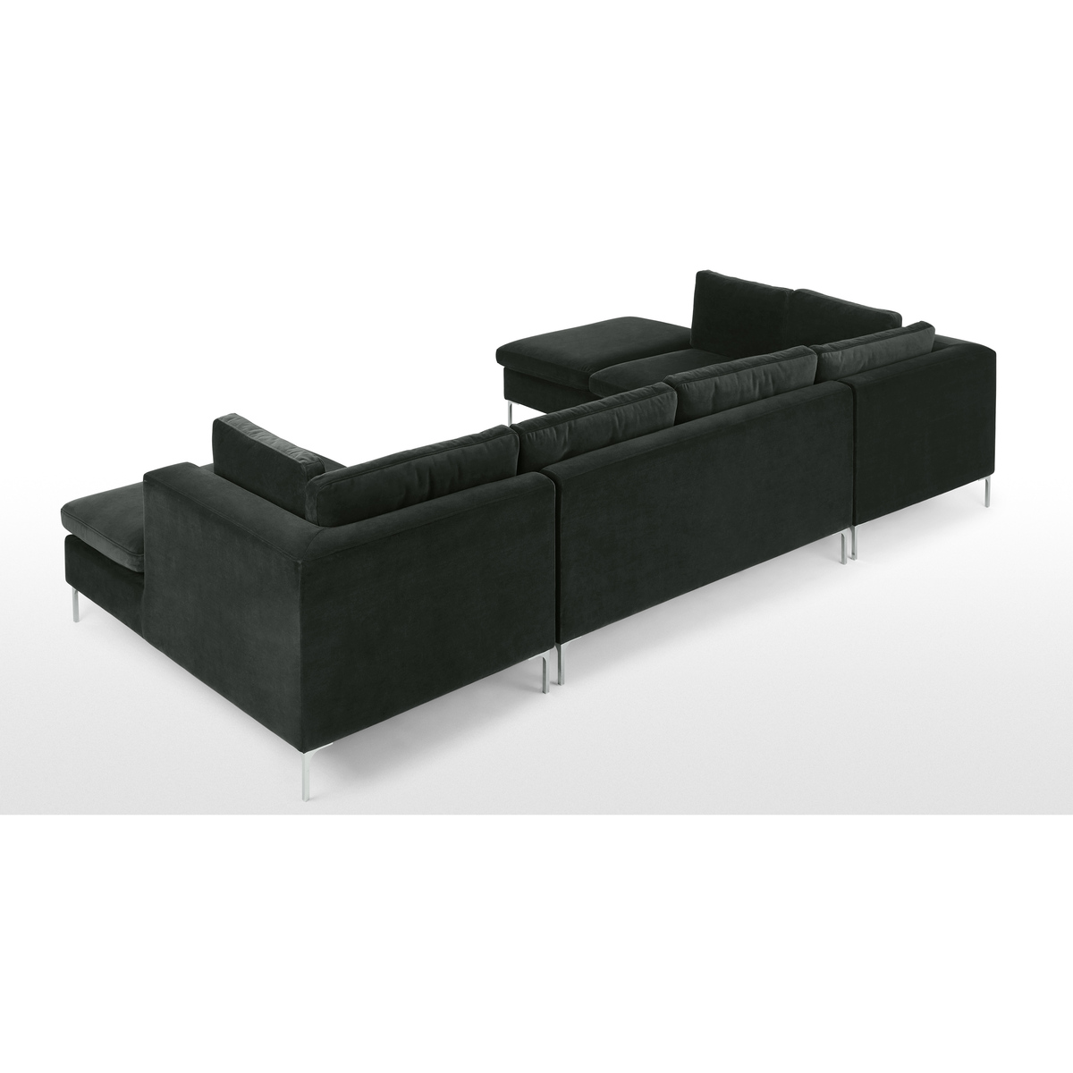 Monterosso Left Hand Facing Corner Sofa, Dark Anthracite Velvet – image 5