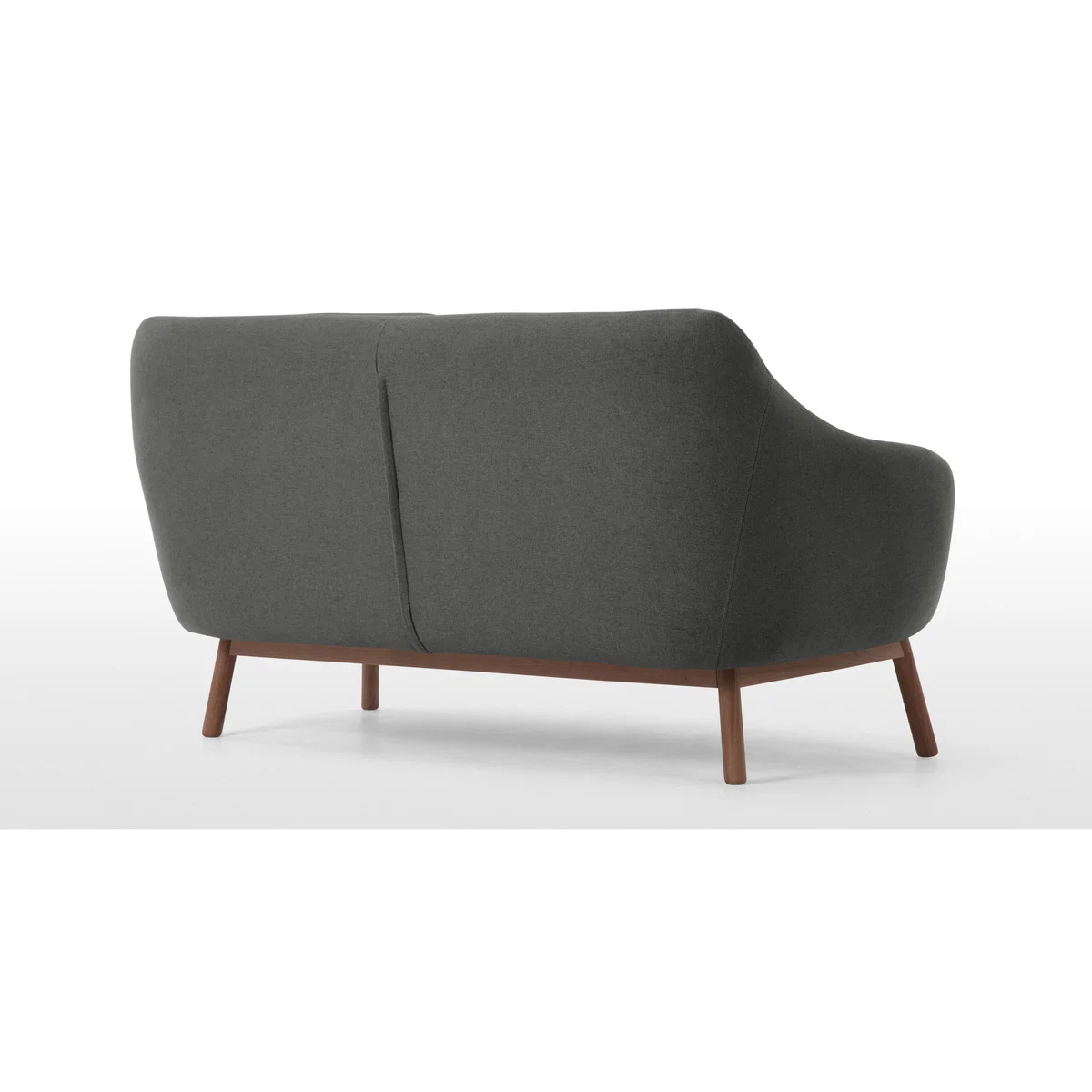 Oslo 2 Seater Sofa, Marl Grey with Dark Stained Oak Legs – image 5