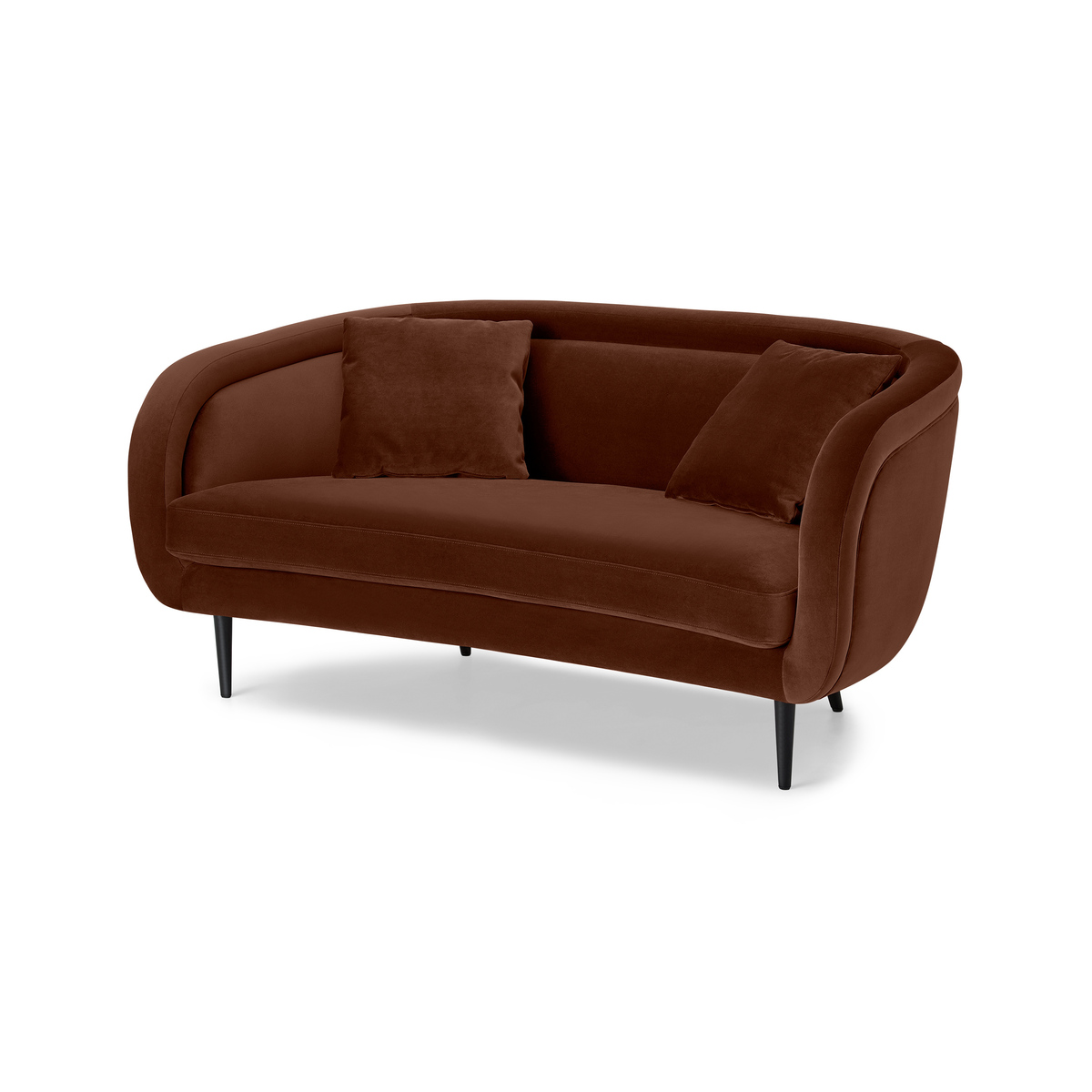 Caswell 2 Seater Sofa, Warm Caramel Velvet – image 2