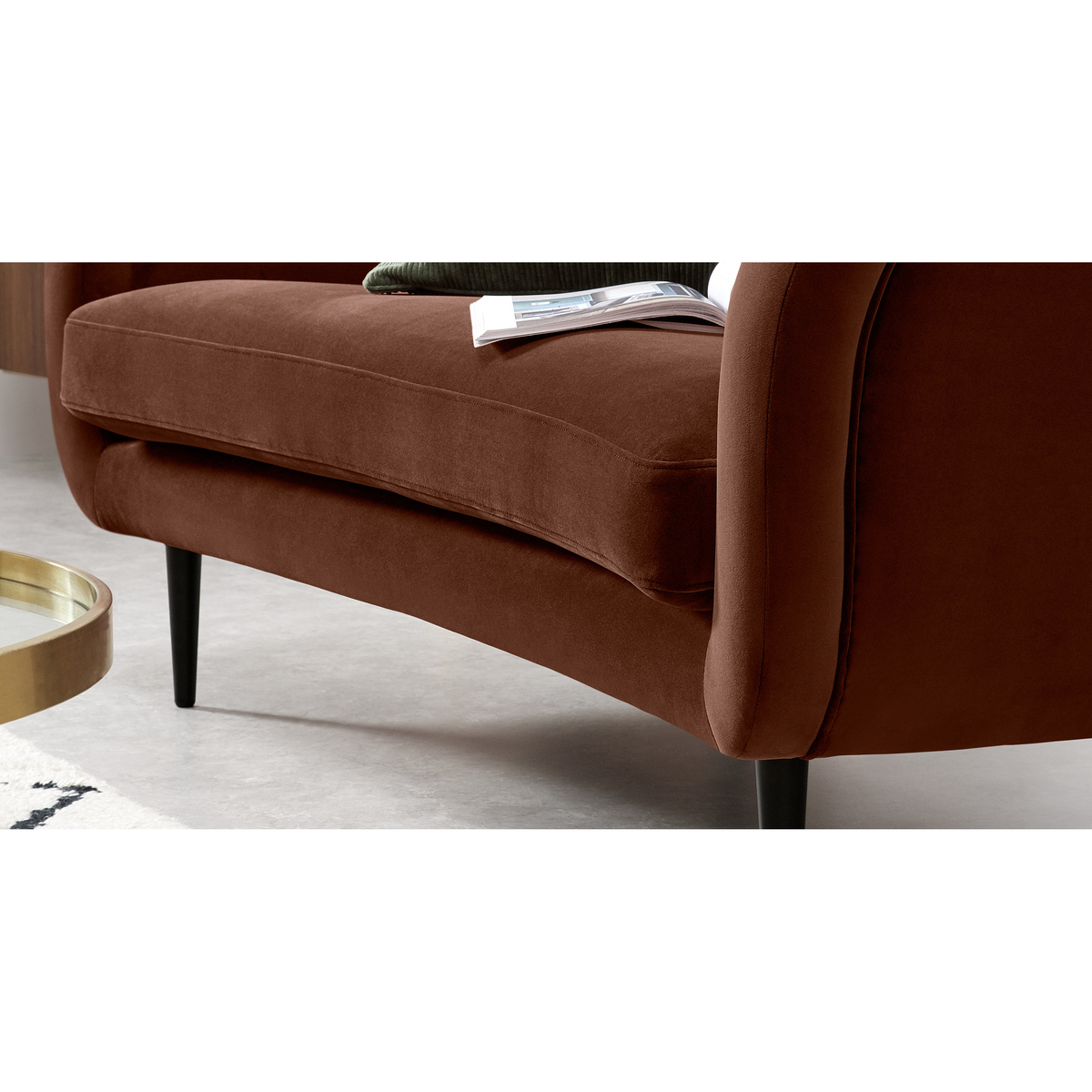 Caswell 2 Seater Sofa, Warm Caramel Velvet – image 6