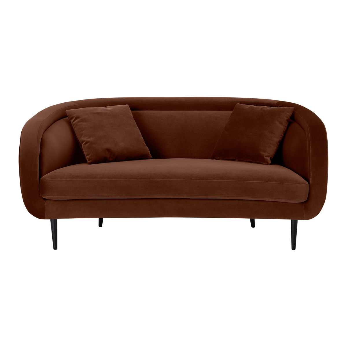 Caswell 2 Seater Sofa, Warm Caramel Velvet – image 1