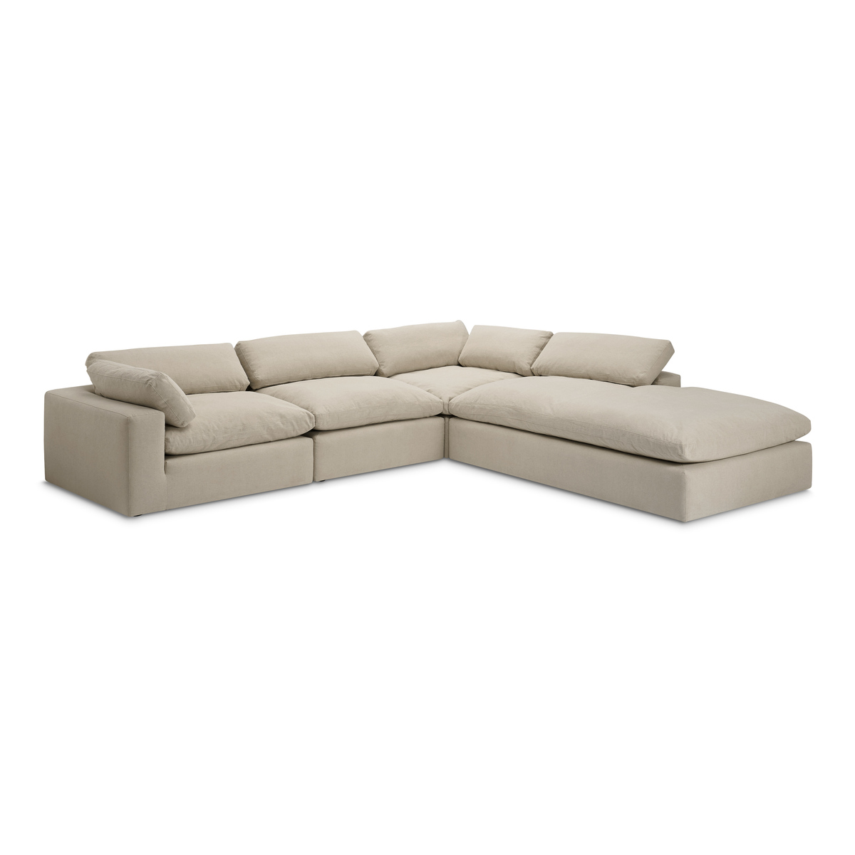 Samona Right Hand Facing Full Corner Sofa, Natural Cotton & Linen Mix – image 2