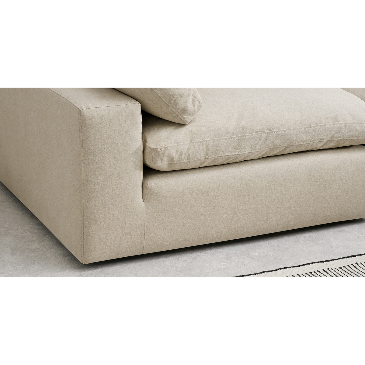 Samona Right Hand Facing Full Corner Sofa, Natural Cotton & Linen Mix – image 6