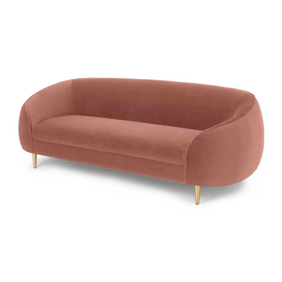 Trudy 3 Seater Sofa, Blush Pink Velvet – image 2