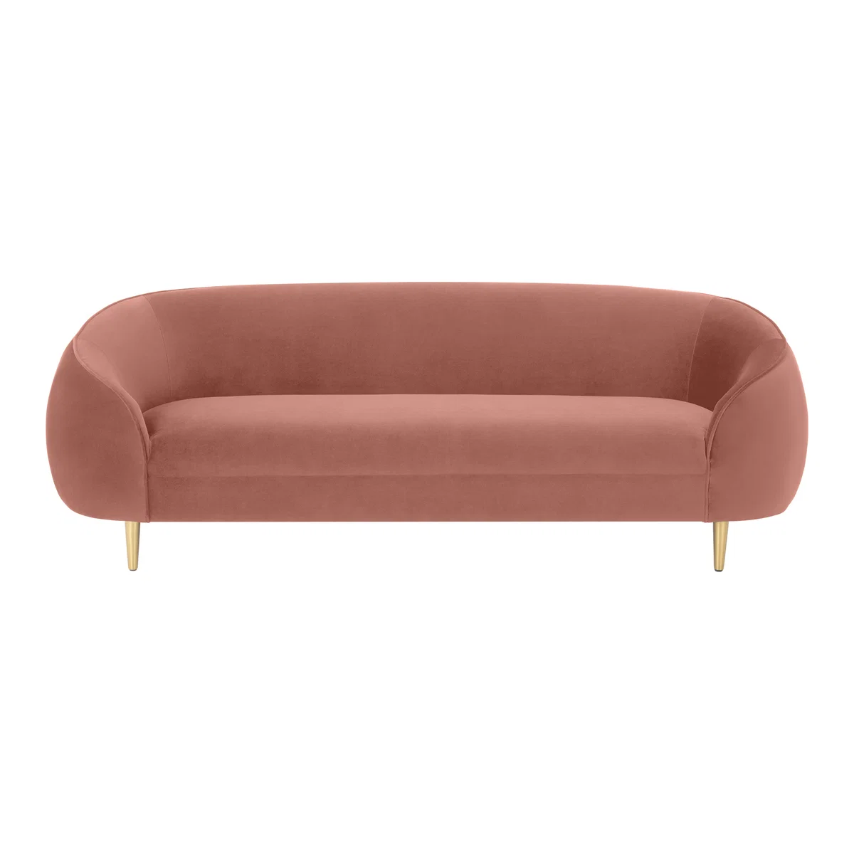 Trudy 3 Seater Sofa, Blush Pink Velvet – image 1