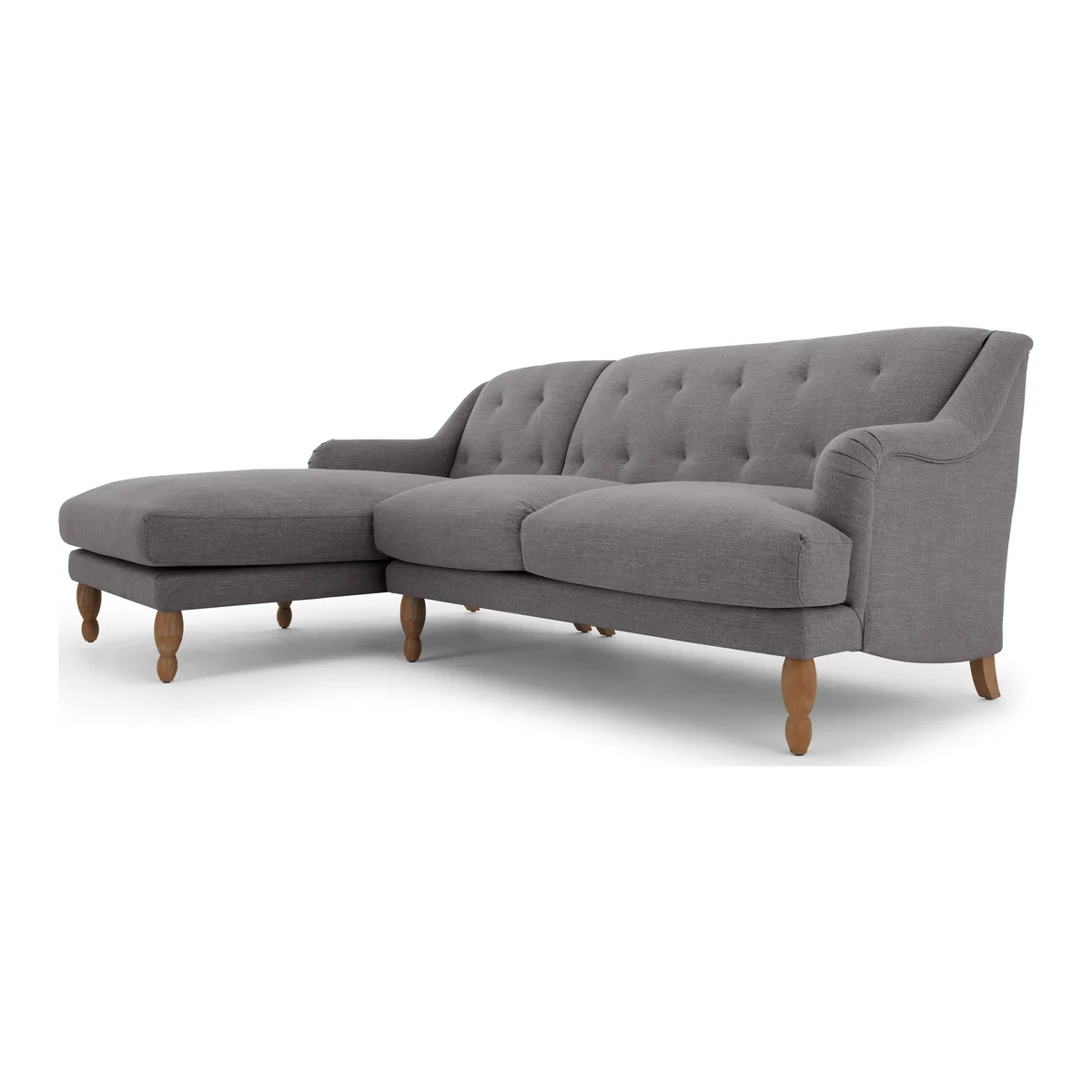 Ariana Left Hand Facing Chaise End Corner Sofa, Graphite Grey – image 1