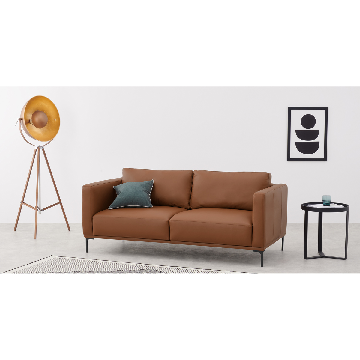 Milo Large 2 Seater Sofa, Otis Mocha Leather – image 3