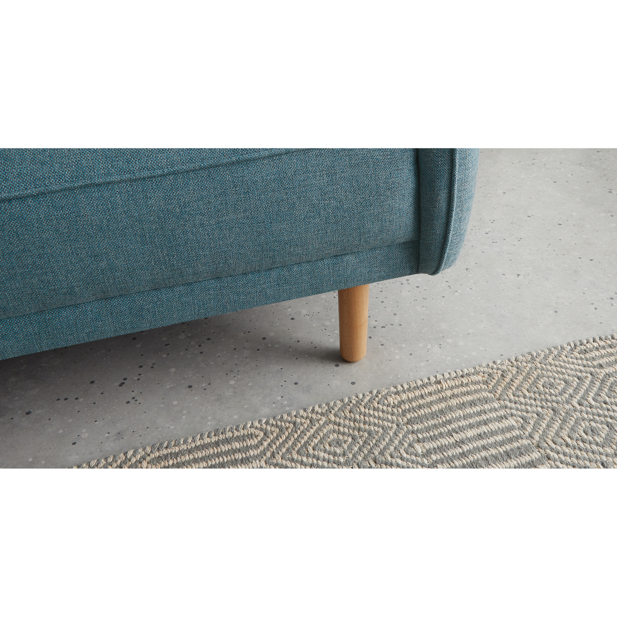 Haring 3 Seater Sofa, Azure Blue – image 4