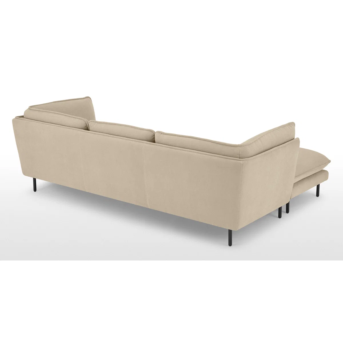 Wes 3 Seater Chaise End Corner Sofa, Stone Corduroy Velvet – image 5