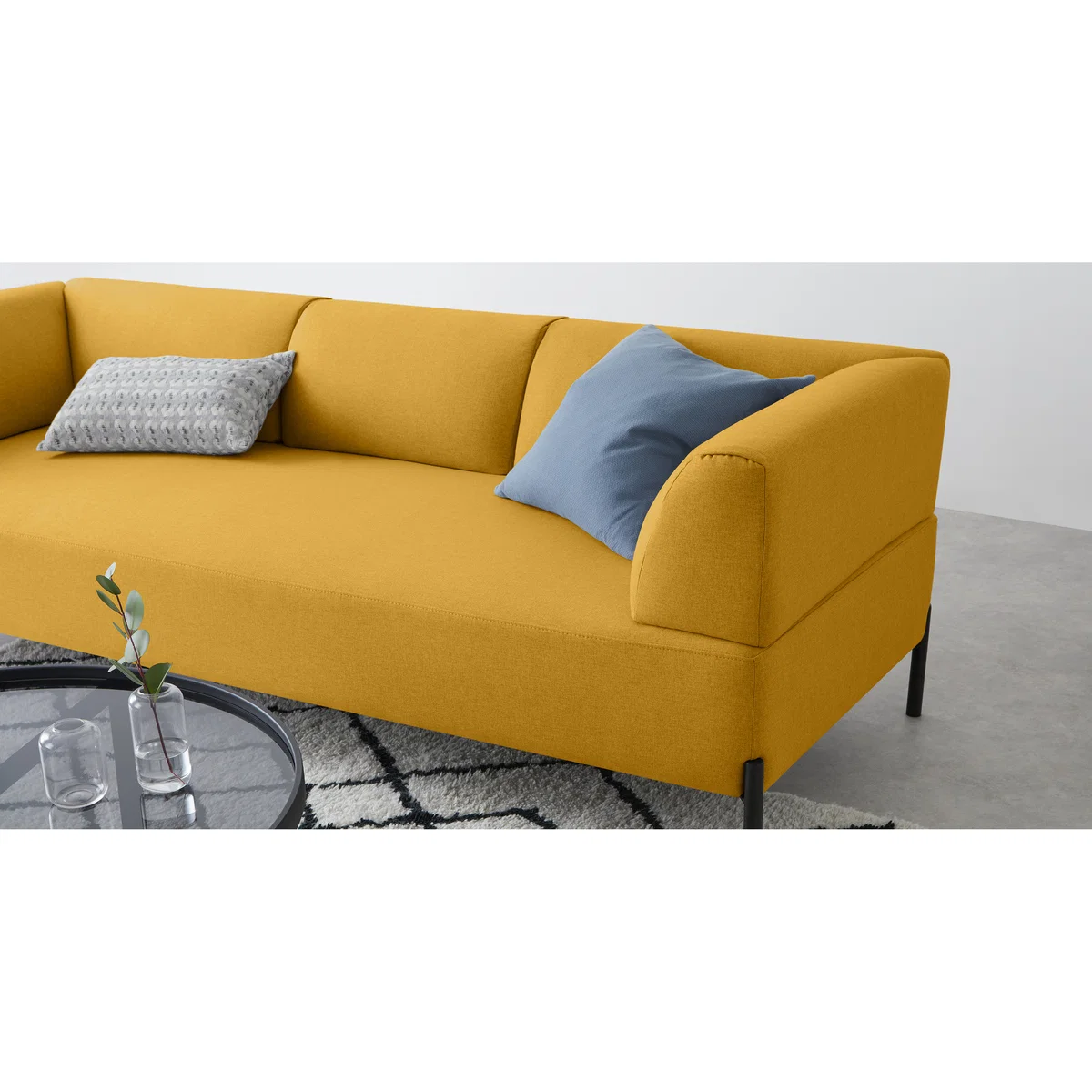 Kiva 3 Seater Sofa, Yolk Yellow – image 5